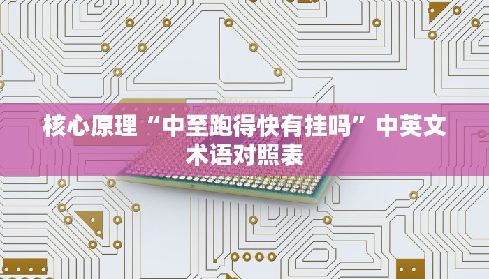 核心原理“中至跑得快有挂吗”中英文术语对照表 核心原理“中至跑得快有挂吗”中英文术语对照表