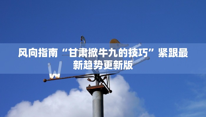 风向指南“甘肃掀牛九的技巧”紧跟最新趋势更新版 风向指南“甘肃掀牛九的技巧”紧跟最新趋势更新版